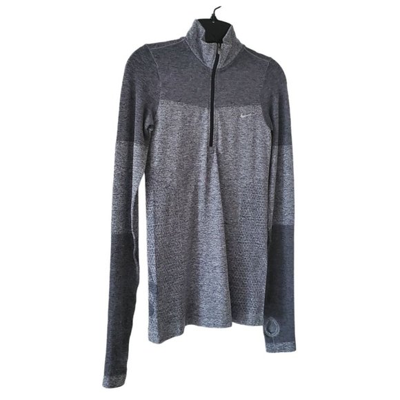 Nike Women's Dri-Fit 1/2 Zip Pullover Running Top | NWT | XS | Two-Toned Gray - Picture 2 of 12